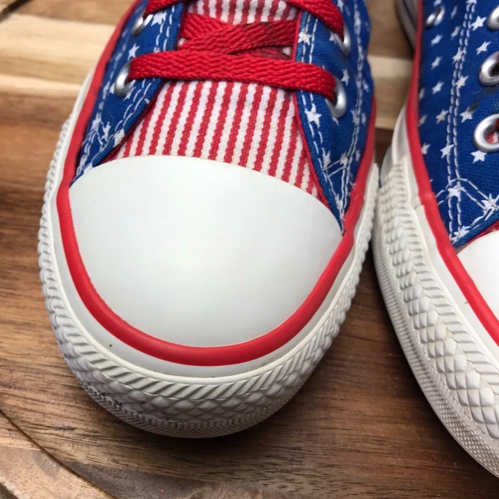 Converse Chuck Taylor All Star High Top Sneakers M 8 W 10 American Flag July 4th